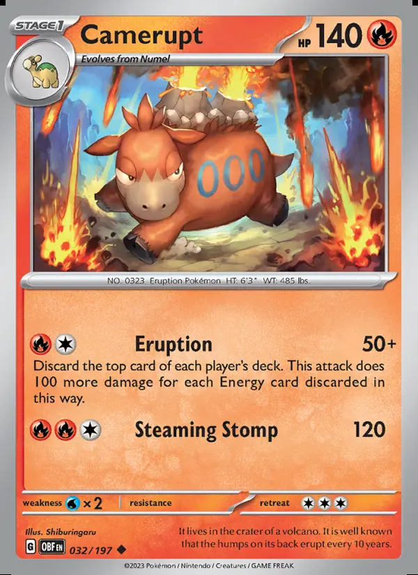 Image of the card Camerupt