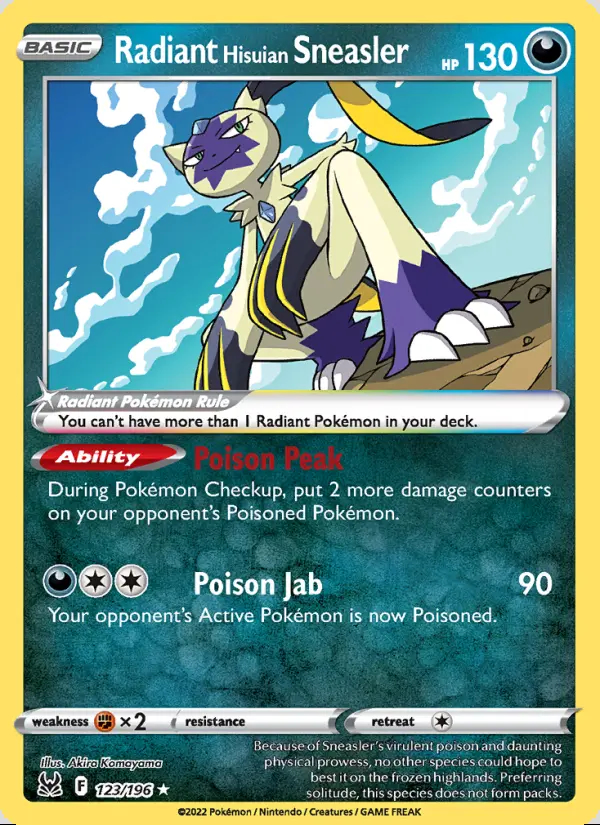 Image of the card Radiant Hisuian Sneasler